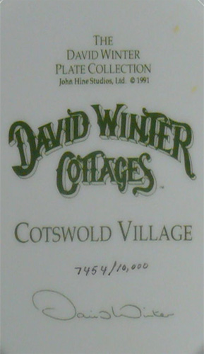 Cotswold Village Plate