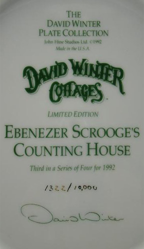 Ebenezer Scrooge's Counting House Plate