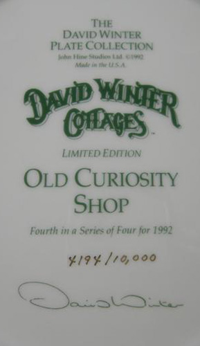 Old Curiosity Shop Plate