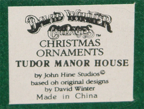 Christmas Ornaments - Tudor Manor House